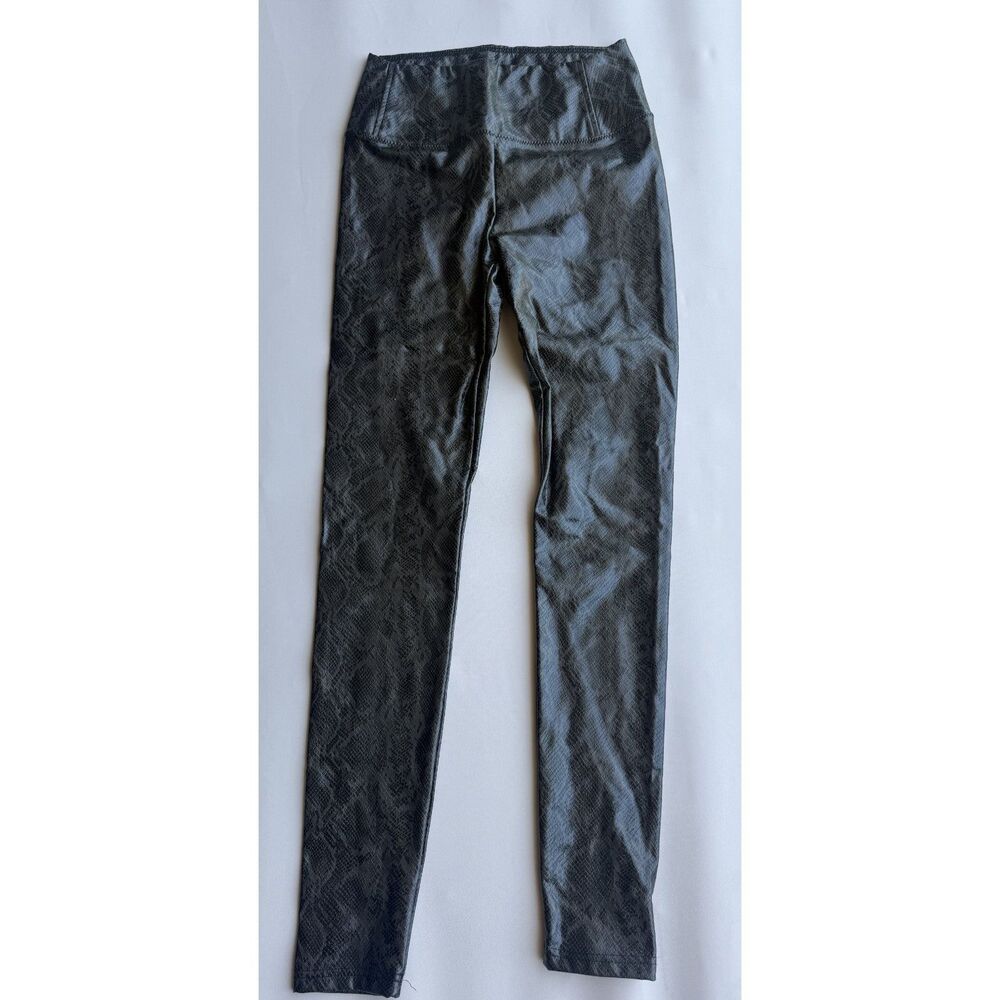 7 For All Mankind Faux Snakeskin Leather Leggings XS